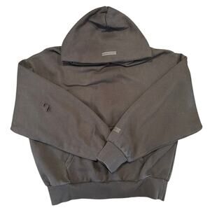 Fear of God Essentials Hoodie Black, Unisex Size Medium *W/ FLAW*